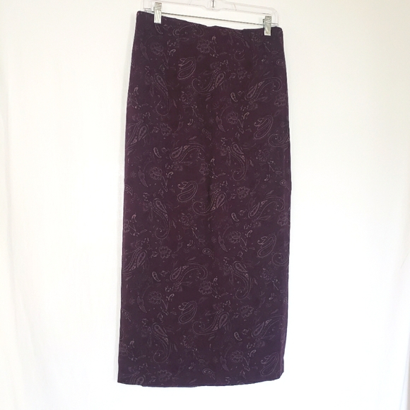 Purple Paisley Midi Skirt - Picture 3 of 8